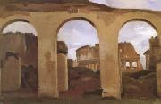 Jean Baptiste Camille  Corot, The Colosseum Seen through the Arcades of the Basilica of Constantine (mk05)